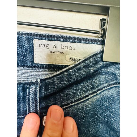 RAG & BONE Dark Wash Denim Dre Low Rise Subtle Cuff Boyfriend Jeans Size 26 - Picture 8 of 14